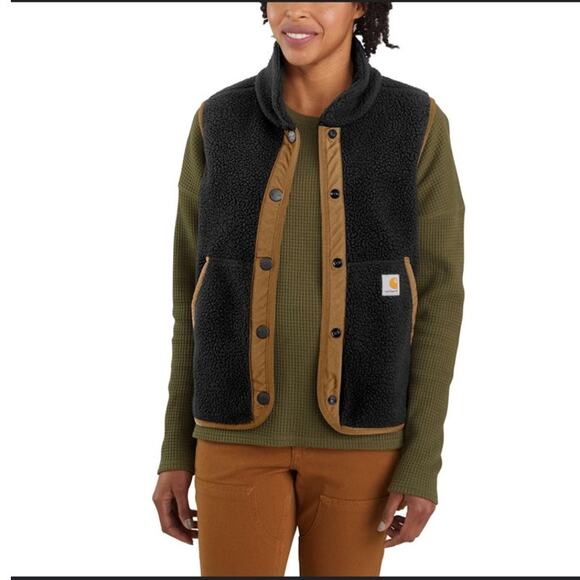 Carhartt Relaxed Fit Fleece Snap Front Vest - Picture 1 of 7